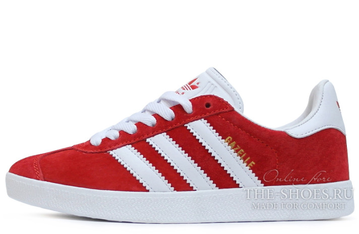 Кроссовки Adidas Gazelle Red White FX6116 красные
