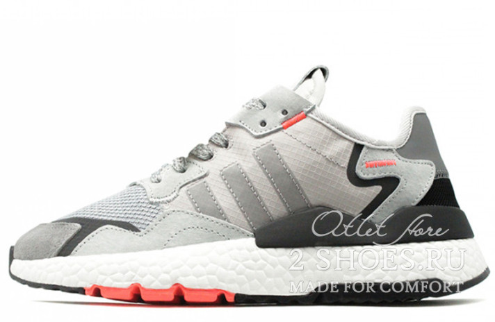Кроссовки Adidas Nite Jogger Grey Two Solar Orange DB3361 серые