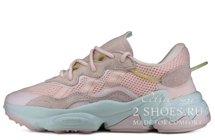 Кроссовки Adidas Ozweego Pink White  розовые