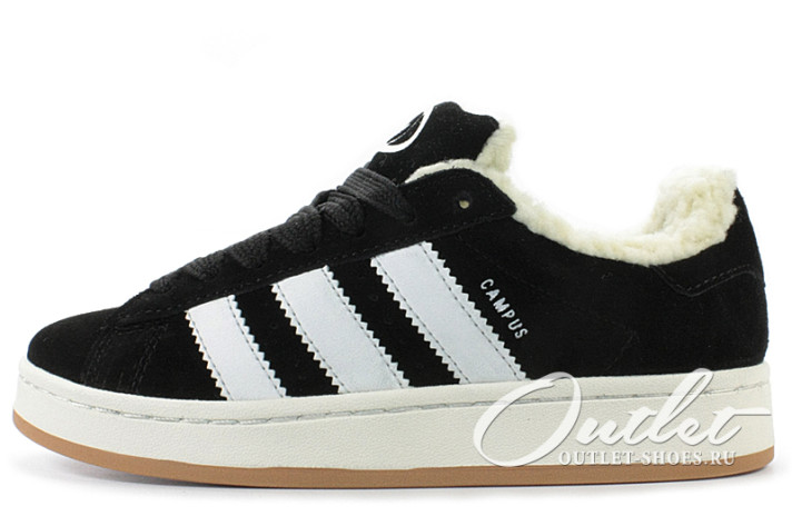 Кроссовки Adidas Campus 00s Winter Black Gum  черные