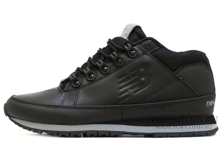 Ботинки New Balance 754 leather black bandit  черные, кожаные