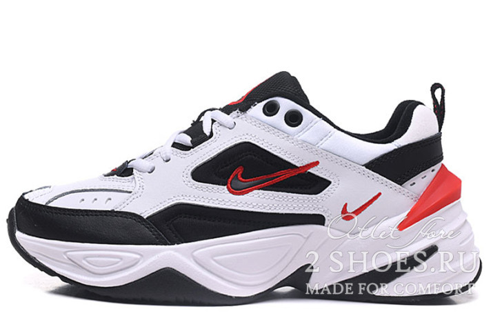 Кроссовки Nike M2K Tekno White Black Red AV4789-104 белые, черные, кожаные
