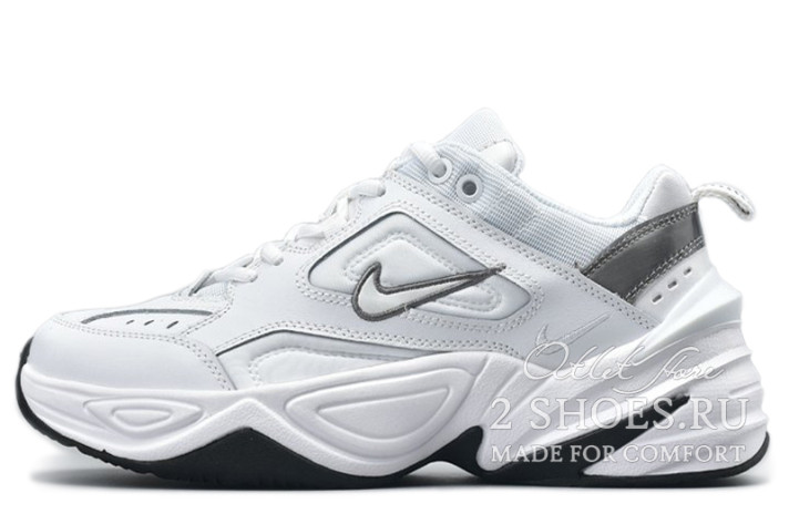 Кроссовки Nike M2K Tekno Winter White Cool Grey  белые, кожаные