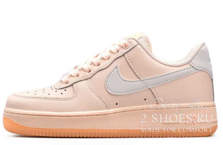 Кроссовки Nike Air Force 1 Low Crimson Tint Orange Pulse AO2132-800 розовые, кожаные
