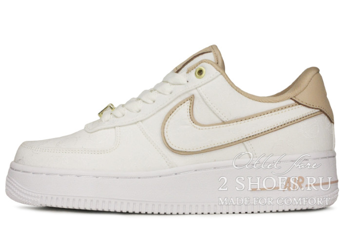 Кроссовки Nike Air Force 1 Low LX White Bio Beige 898889-102 белые