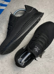 Кроссовки ADIDAS Deerupt Runner Black Full живое фото 2