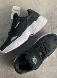 Кроссовки Adidas Falcon W80 Black White живое фото 2