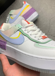 Кроссовки Nike Air Force 1 Low Shadow White Hydrogen Blue Purple живое фото 3