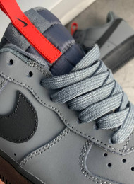 Кроссовки Nike Air Force 1 Low Anthracite Black University Red живое фото 3