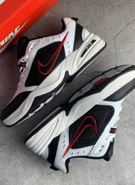 Кроссовки Nike Air Monarch 4 (IV) White Black Red живое фото 1