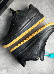 Кроссовки Nike Air Force 1 Low Luxe Black Bucktan Gum живое фото 1